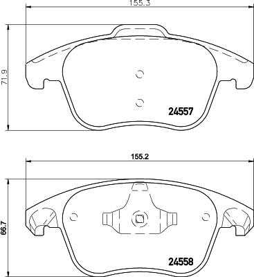 DON PCP1564 - Тормозные колодки, дисковые, комплект autospares.lv