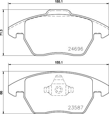 DON PCP1565 - Тормозные колодки, дисковые, комплект autospares.lv