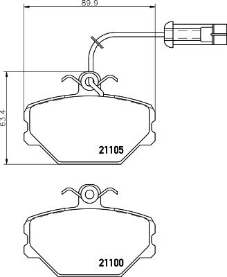 DON PCP1583 - Тормозные колодки, дисковые, комплект autospares.lv