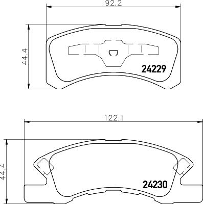 DON PCP1524 - Тормозные колодки, дисковые, комплект autospares.lv