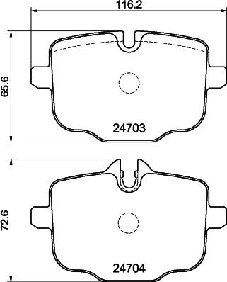 DON PCP1526 - Тормозные колодки, дисковые, комплект autospares.lv