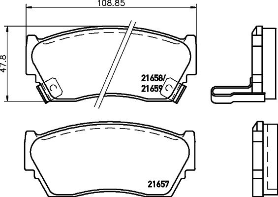 DON PCP1577 - Тормозные колодки, дисковые, комплект autospares.lv