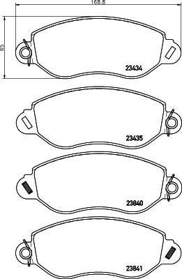 DON PCP1642 - Тормозные колодки, дисковые, комплект autospares.lv