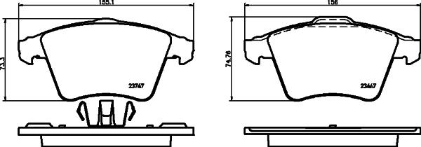 DON PCP1684 - Тормозные колодки, дисковые, комплект autospares.lv