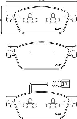 DON PCP1685 - Тормозные колодки, дисковые, комплект autospares.lv