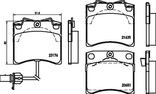 DON PCP1683 - Тормозные колодки, дисковые, комплект autospares.lv