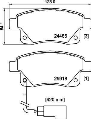 DON PCP1633 - Тормозные колодки, дисковые, комплект autospares.lv