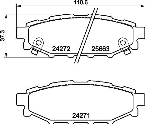 DON PCP1623 - Тормозные колодки, дисковые, комплект autospares.lv