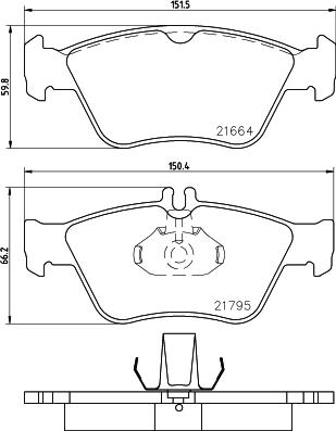 DON PCP1041 - Тормозные колодки, дисковые, комплект autospares.lv