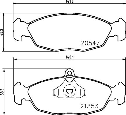 DON PCP1051 - Тормозные колодки, дисковые, комплект autospares.lv