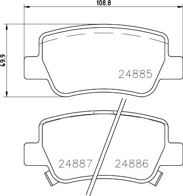 DON PCP1084 - Тормозные колодки, дисковые, комплект autospares.lv