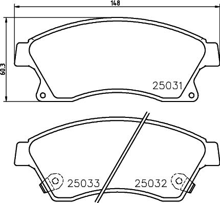 DON PCP1086 - Тормозные колодки, дисковые, комплект autospares.lv