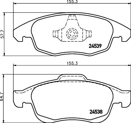 DON PCP1037 - Тормозные колодки, дисковые, комплект autospares.lv