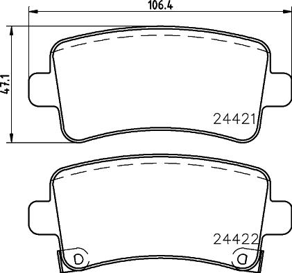 DON PCP1070 - Тормозные колодки, дисковые, комплект autospares.lv