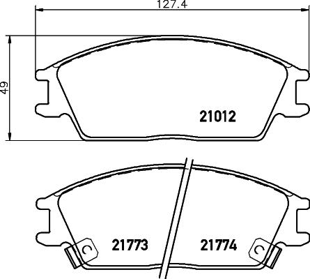 DON PCP1072 - Тормозные колодки, дисковые, комплект autospares.lv