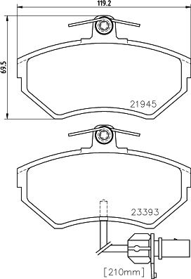 DON PCP1190 - Тормозные колодки, дисковые, комплект autospares.lv