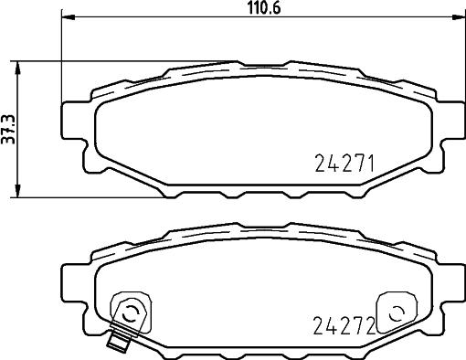 DON PCP1193 - Тормозные колодки, дисковые, комплект autospares.lv