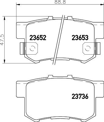 DON PCP1154 - Тормозные колодки, дисковые, комплект autospares.lv