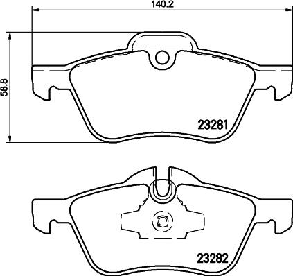 DON PCP1155 - Тормозные колодки, дисковые, комплект autospares.lv