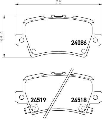 DON PCP1166 - Тормозные колодки, дисковые, комплект autospares.lv