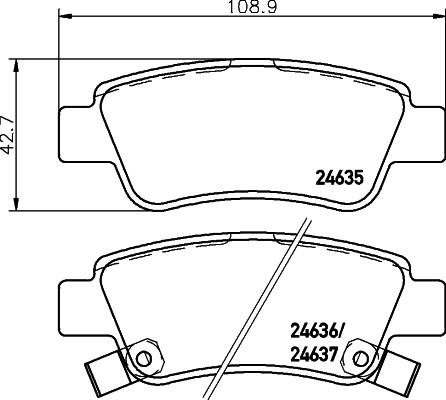 DON PCP1161 - Тормозные колодки, дисковые, комплект autospares.lv