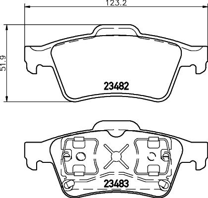 DON PCP1113 - Тормозные колодки, дисковые, комплект autospares.lv