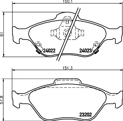 DON PCP1185 - Тормозные колодки, дисковые, комплект autospares.lv