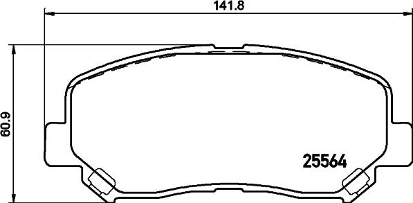 DON PCP1182 - Тормозные колодки, дисковые, комплект autospares.lv