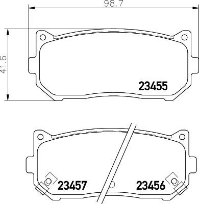 DON PCP1187 - Тормозные колодки, дисковые, комплект autospares.lv