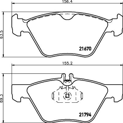 DON PCP1131 - Тормозные колодки, дисковые, комплект autospares.lv