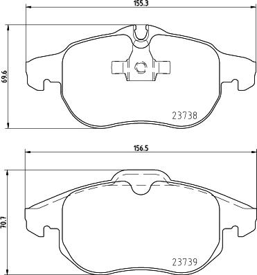 DON PCP1138 - Тормозные колодки, дисковые, комплект autospares.lv