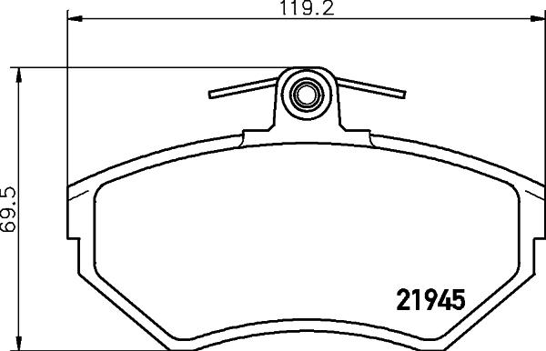 DON PCP1129 - Тормозные колодки, дисковые, комплект autospares.lv