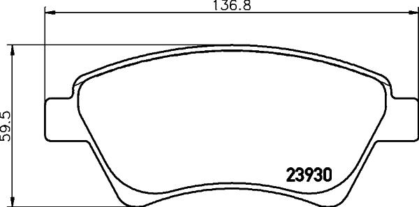 DON PCP1121 - Тормозные колодки, дисковые, комплект autospares.lv