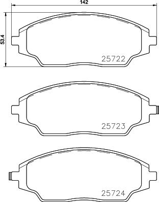 DON PCP1179 - Тормозные колодки, дисковые, комплект autospares.lv