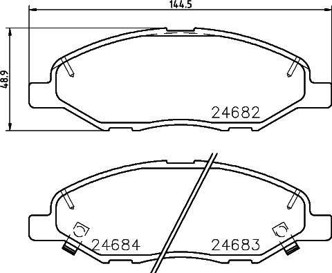 DON PCP1171 - Тормозные колодки, дисковые, комплект autospares.lv