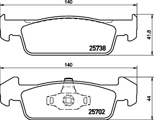 DON PCP1173 - Тормозные колодки, дисковые, комплект autospares.lv