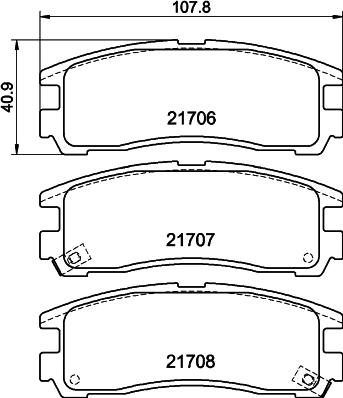 DON PCP1860 - Тормозные колодки, дисковые, комплект autospares.lv