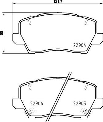 DON PCP1800 - Тормозные колодки, дисковые, комплект autospares.lv