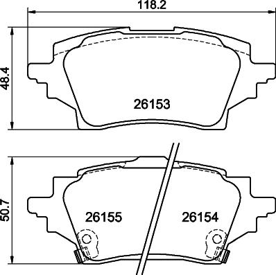 DON PCP1819 - Тормозные колодки, дисковые, комплект autospares.lv