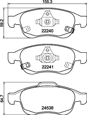 DON PCP1887 - Тормозные колодки, дисковые, комплект autospares.lv