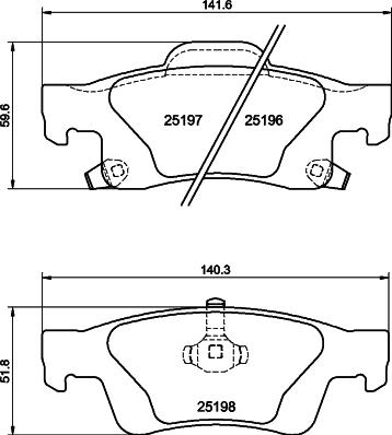 DON PCP1822 - Тормозные колодки, дисковые, комплект autospares.lv