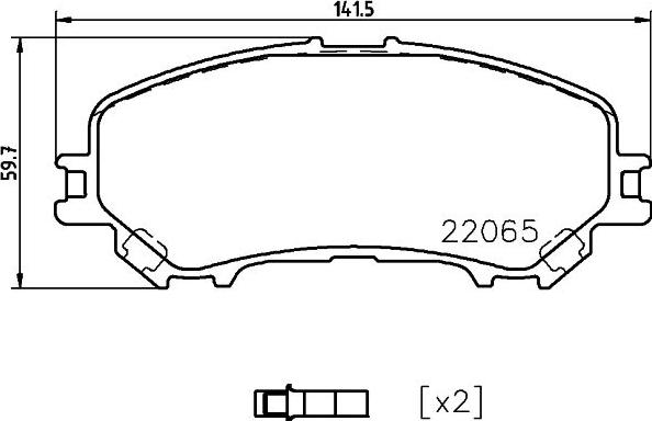 DON PCP1872 - Тормозные колодки, дисковые, комплект autospares.lv