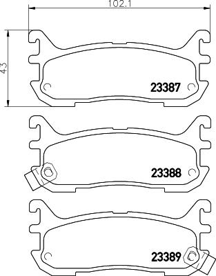 DON PCP1399 - Тормозные колодки, дисковые, комплект autospares.lv