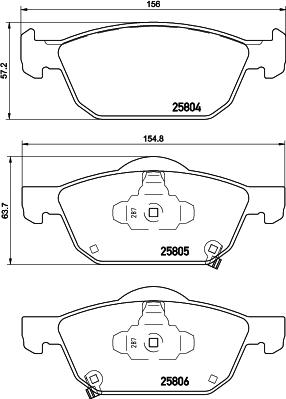 DON PCP1394 - Тормозные колодки, дисковые, комплект autospares.lv