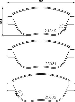 DON PCP1391 - Тормозные колодки, дисковые, комплект autospares.lv