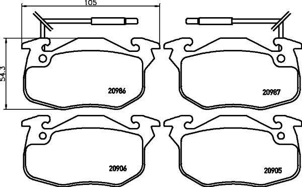 DON PCP1398 - Тормозные колодки, дисковые, комплект autospares.lv