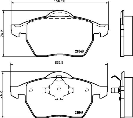 DON PCP1356 - Тормозные колодки, дисковые, комплект autospares.lv