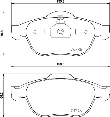 DON PCP1352 - Тормозные колодки, дисковые, комплект autospares.lv