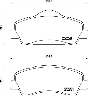 DON PCP1364 - Тормозные колодки, дисковые, комплект autospares.lv