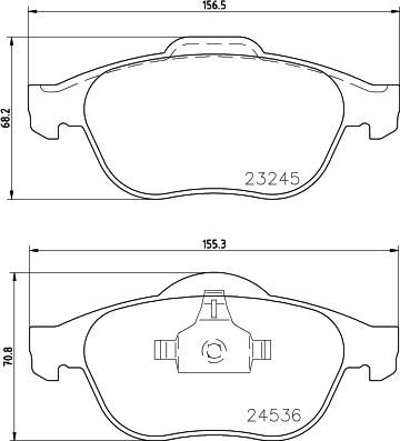 DON PCP1368 - Тормозные колодки, дисковые, комплект autospares.lv